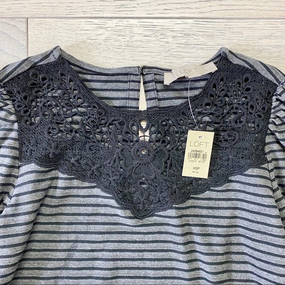 LOFT Striped Crochet Dress - Picture 5 of 5